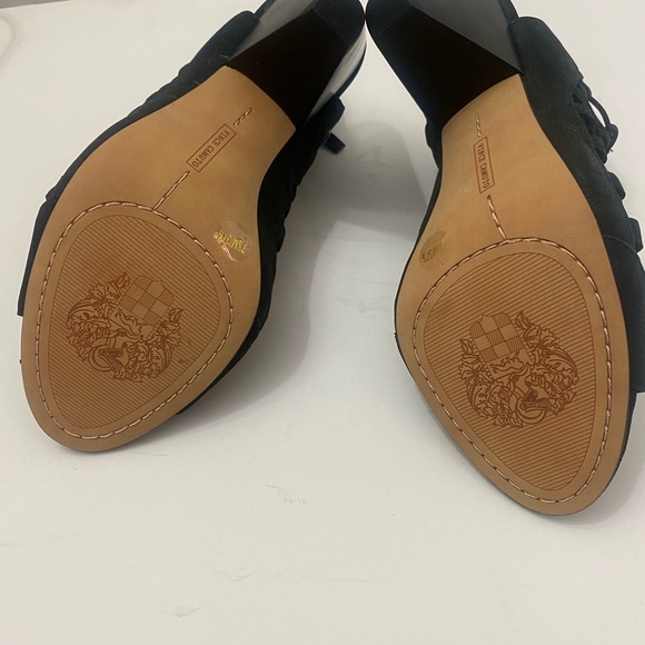 NEW!  Vince Camuto Eliaz 7.5  black Caged Peep Toe Heel with Zipper - Picture 10 of 16